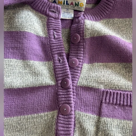 VINTAGE A’MILANO Striped Sweater Size M - Picture 5 of 8